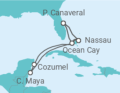 Itinerário do Cruzeiro Bahamas, México, EUA - MSC Cruzeiros