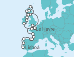 Itinerário do Cruzeiro De Lisboa a Le Havre (Paris) - Oceania Cruises