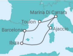 Itinerário do Cruzeiro França, Espanha - Virgin Voyages