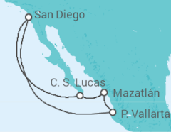 Itinerário do Cruzeiro México - Holland America Line