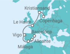 Itinerário do Cruzeiro França, Espanha - Costa Cruceros