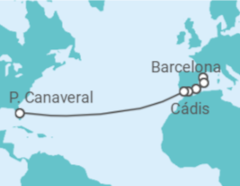 Itinerário do Cruzeiro Espanha - Royal Caribbean
