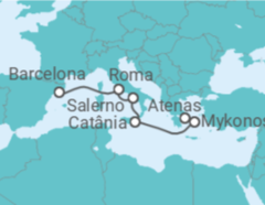 Itinerário do Cruzeiro Grécia, Itália - Virgin Voyages