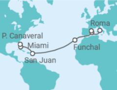 Itinerário do Cruzeiro Espanha, Portugal, Porto Rico, EUA - MSC Cruceros