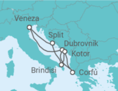 Itinerário do Cruzeiro Croácia, Itália, Grécia, Montenegro - MSC Cruzeiros