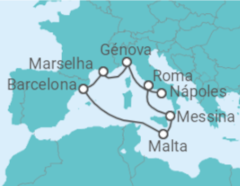 Itinerário do Cruzeiro Itália, Malta, Espanha, França - MSC Cruzeiros
