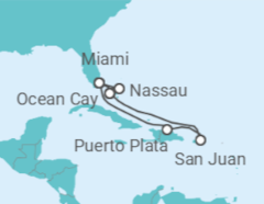 Itinerário do Cruzeiro Bahamas, EUA, Porto Rico - MSC Cruceros