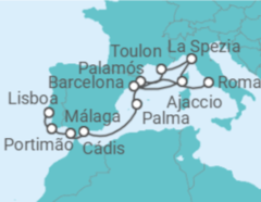 Itinerário do Cruzeiro De Lisboa a Civitavecchia (Roma) - Oceania Cruises