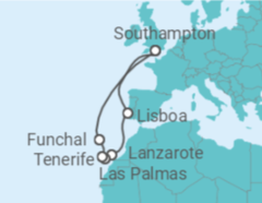 Itinerário do Cruzeiro Ilhas Canárias (Espanha) - Cunard