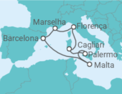 Itinerário do Cruzeiro Itália, Malta, Espanha, França - MSC Cruceros