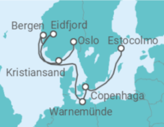 Itinerário do Cruzeiro Dinamarca, Alemanha, Noruega - MSC Cruzeiros