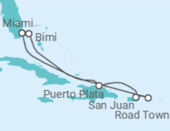 Itinerário do Cruzeiro Porto Rico, Ilhas Virgens Britânicas - Virgin Voyages