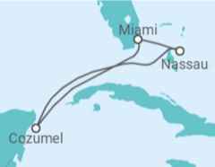 Itinerário do Cruzeiro México, Bahamas - Royal Caribbean