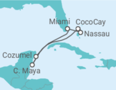 Itinerário do Cruzeiro Bahamas, México - Royal Caribbean