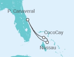 Itinerário do Cruzeiro Bahamas - Royal Caribbean
