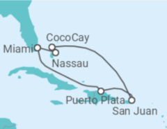 Itinerário do Cruzeiro Porto Rico, Bahamas - Royal Caribbean