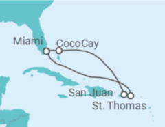 Itinerário do Cruzeiro Porto Rico, Ilhas Virgens Americanas - Royal Caribbean