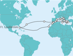 Itinerário do Cruzeiro Volta ao mundo - Princess Cruises