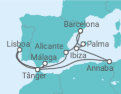 Itinerário do Cruzeiro Espanha, Portugal - Explora Journeys
