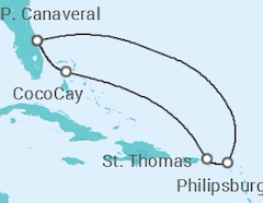 Itinerário do Cruzeiro Ilhas Virgens Americanas, Sint Maarten - Royal Caribbean
