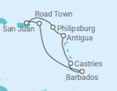 Itinerário do Cruzeiro Ilhas Virgens Britânicas, Barbados, Santa Lúcia, Antígua E Barbuda, Sint Maarten - Virgin Voyages