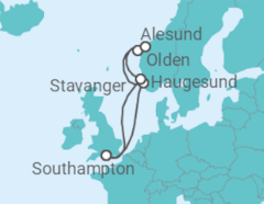 Itinerário do Cruzeiro Noruega - Cunard
