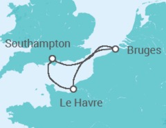 Itinerário do Cruzeiro França, Bélgica - Cunard
