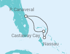 Itinerário do Cruzeiro Bahamas - Disney Cruise Line