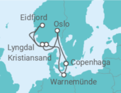 Itinerário do Cruzeiro Alemanha, Noruega TI - com voo - MSC Cruzeiros