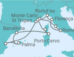 Itinerário do Cruzeiro Monaco, França, Espanha, Itália - Explora Journeys