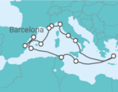 Itinerário do Cruzeiro Espanha, Tunísia, Malta, Itália, Monaco, França - Explora Journeys