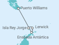 Itinerário do Cruzeiro De Puerto Williams (Chile) a Isla Rey Jorge (Antártida) - Silversea