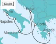 Itinerário do Cruzeiro Montenegro, Grécia, Itália - Holland America Line