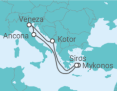 Itinerário do Cruzeiro Montenegro, Grécia, Itália - MSC Cruzeiros