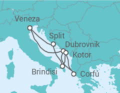 Itinerário do Cruzeiro Croácia, Itália, Grécia, Montenegro - MSC Cruzeiros