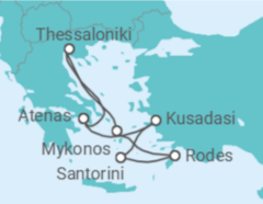 Itinerário do Cruzeiro Turquia, Grécia - Celebrity Cruises