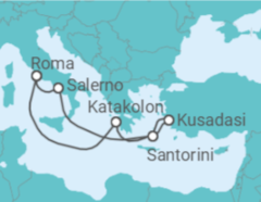 Itinerário do Cruzeiro Itália, Grécia, Turquia - Princess Cruises