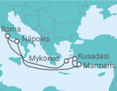 Itinerário do Cruzeiro Turquia, Itália, Grécia - MSC Cruceros