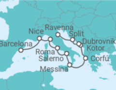 Itinerário do Cruzeiro De Barcelona a Ravenna (Italia) - NCL Norwegian Cruise Line