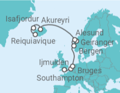 Itinerário do Cruzeiro Bélgica, Holanda, Noruega, Islândia - NCL Norwegian Cruise Line