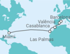 Itinerário do Cruzeiro Espanha, Marrocos - Virgin Voyages
