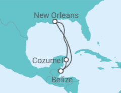 Itinerário do Cruzeiro Belize, México - Carnival Cruise Line