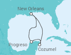 Itinerário do Cruzeiro México - Carnival Cruise Line