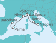 Itinerário do Cruzeiro Itália, França, Espanha - Celebrity Cruises