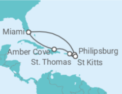 Itinerário do Cruzeiro Sint Maarten, Ilhas Virgens Americanas - MSC Cruzeiros