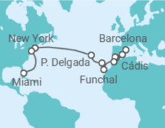 Itinerário do Cruzeiro De Barcelona a Miami TI - MSC Cruceros