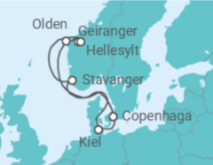 Itinerário do Cruzeiro Noruega, Alemanha - Costa Cruzeiros