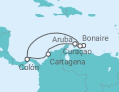 Itinerário do Cruzeiro Aruba, Bonaire, Santo Eustáquio e Saba, Curaçao, Panamá - Royal Caribbean