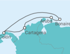 Itinerário do Cruzeiro Aruba, Bonaire, Santo Eustáquio e Saba, Panamá - Royal Caribbean