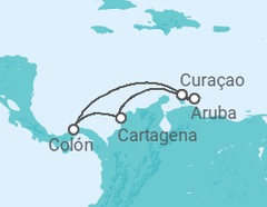 Itinerário do Cruzeiro Curaçao, Aruba, Panamá - Royal Caribbean